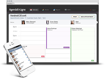 Agenda en ligne fonctionne partout et tout le temps