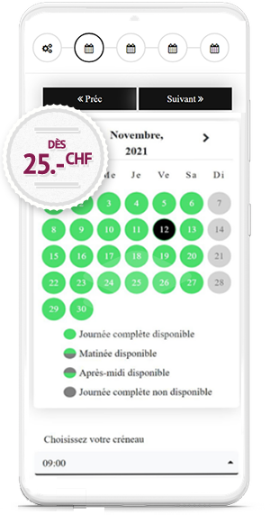 agenda en ligne réservation smartphone